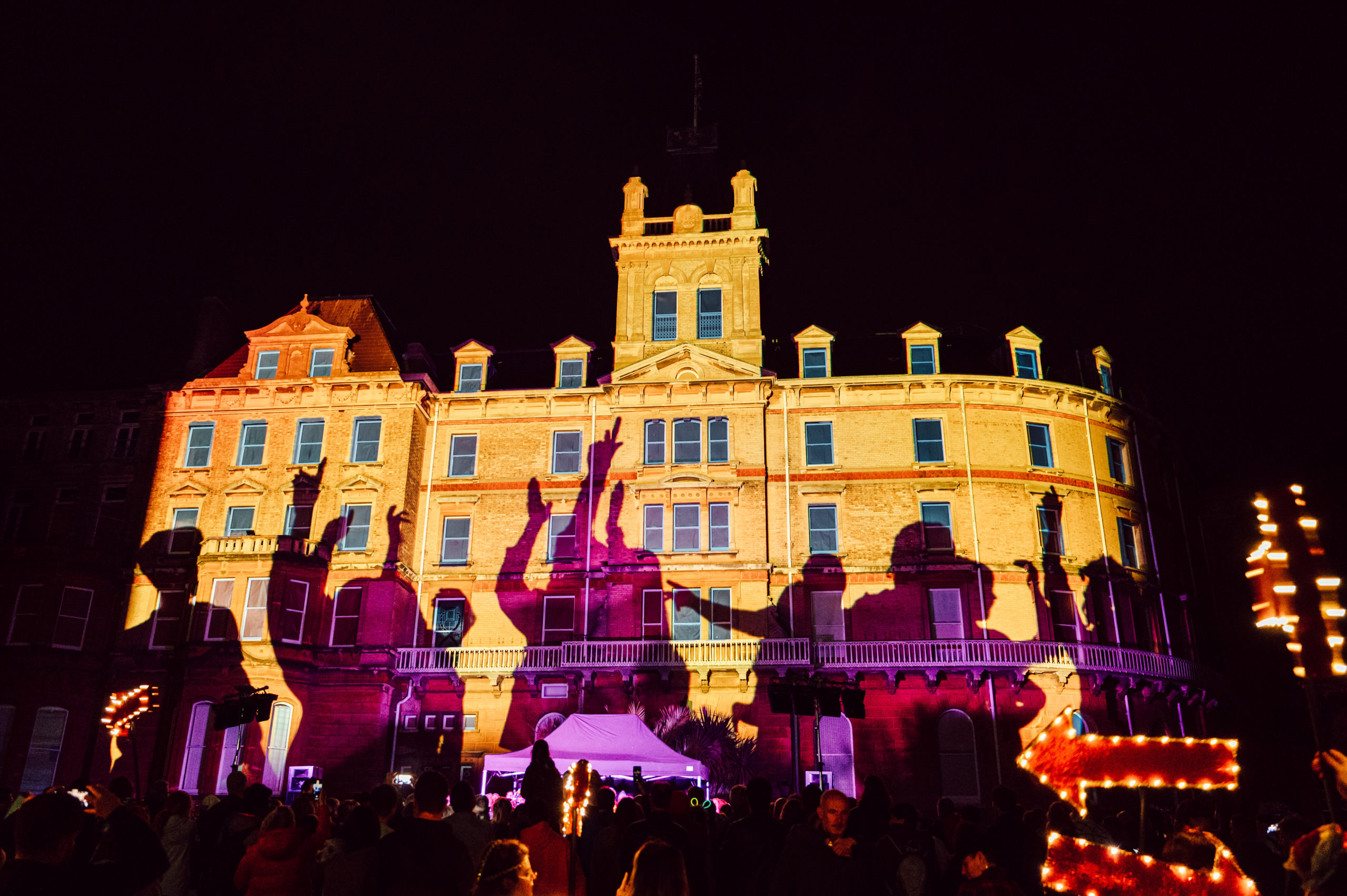 Bournemouth Civic Centre with projectionmapping